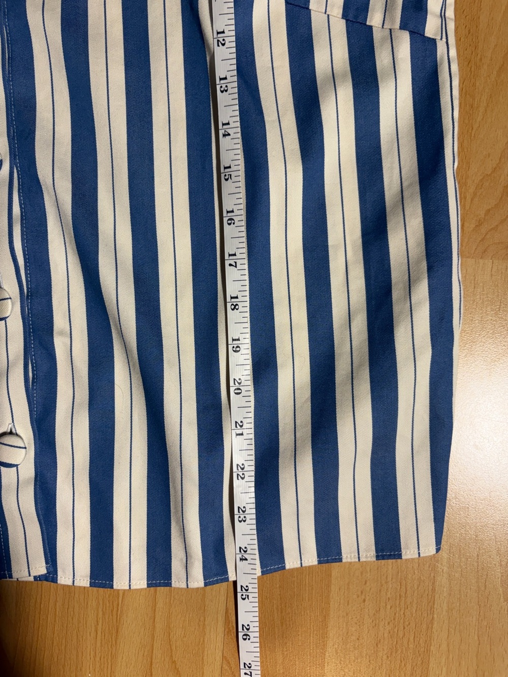 Sezane Celeste Shirt in Maggie Blue and White Striped Preppy Nautical XL - Picture 11 of 12